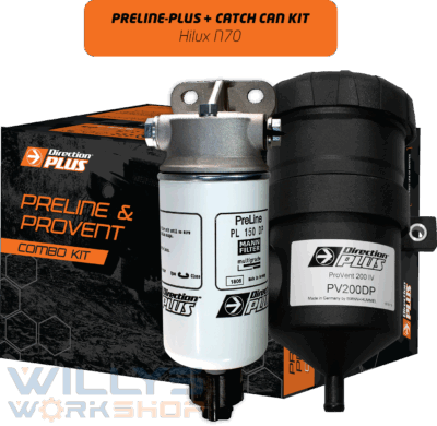 Preline Plus Pre Filter & Provent Catch Can Combo Kit Toyota Hilux N70 (PLPV613DPC)