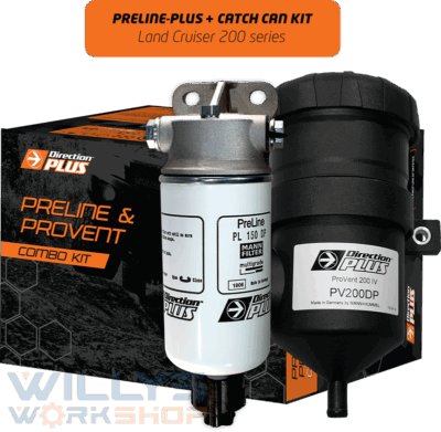 Preline Plus Pre FIlter & Provent Catch Can Combo Kit Landcruiser 200 Series (PLPV614DPC)