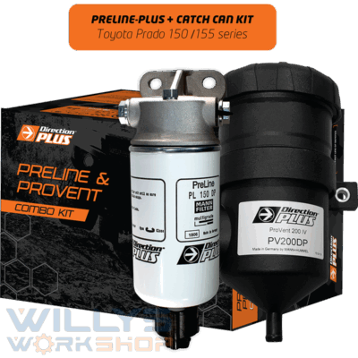 Preline-Plus Pre-Filter & Provent Catch Can Kit Toyota Prado 150/155 Series (PLPV631DPC)