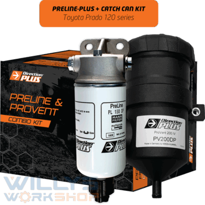 Preline Plus Pre-Filter & Provent Catch Can Kit Prado 120 Series (PLPV660DPK)