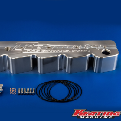 Keating Machine - 12 Valve Billet Valve Cover fits Cummins Notched for Stock Lines