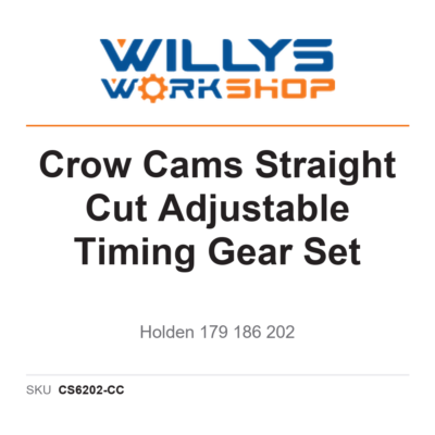 Crow Cams Straight Cut Adjustable Timing Gear Set | Holden 179 186 202
