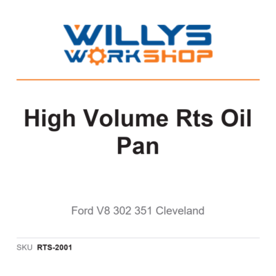 High Volume Rts Oil Pan | Ford V8 302 351 Cleveland