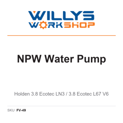 NPW Water Pump | Holden 3.8 Ecotec LN3 / 3.8 Ecotec L67 V6