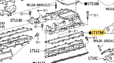 Genuine Passenger Side Inlet Intercooler Gasket - Toyota 1VD-FTV
