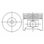 Piston & Ring Assembly – Single - Toyota 15B-FTE