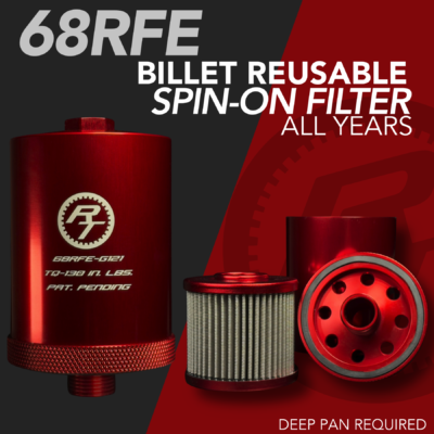 68RFE REUSABLE BILLET SPIN ON FILTER