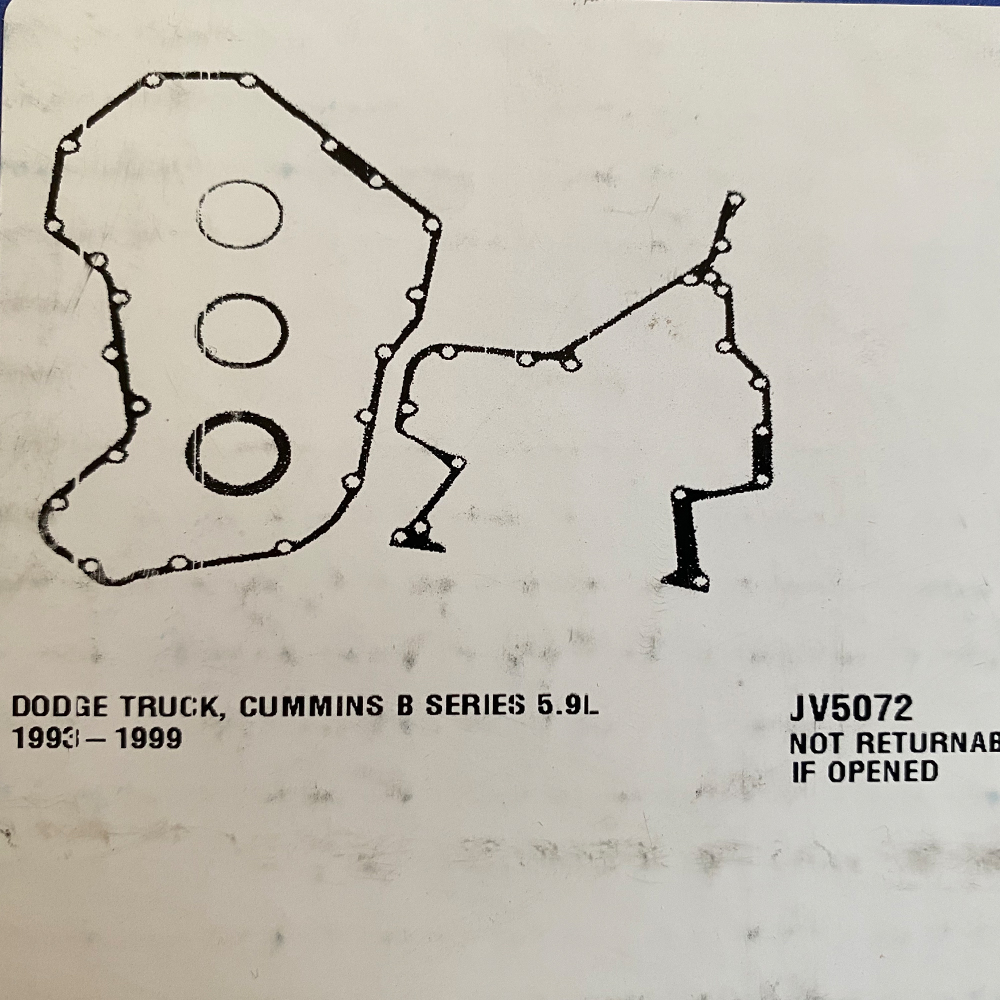 MAHLE - Cummins 6BT 5.9L & 4BT 3.9L – P Pump Front Cover Gasket Set (Dodge Ram 1994-98)
