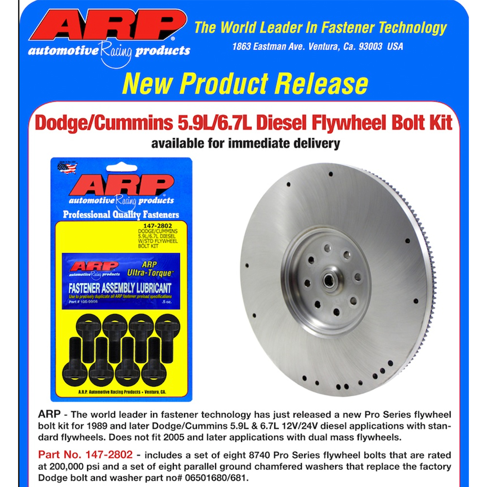 ARP - Cummins Flywheel Bolt Kit – Suits 89-04