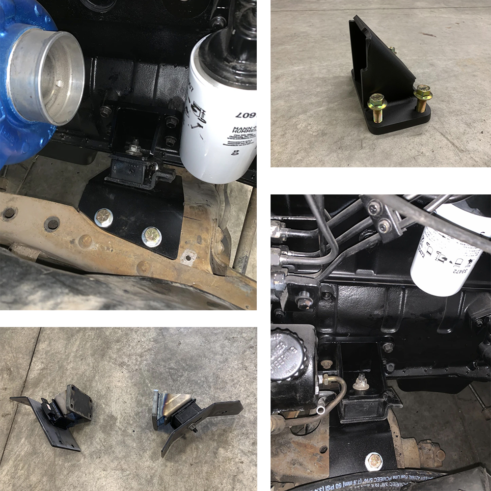 Motor Mounts: 1980-1997 Ford F250/350 to 12v/24v/CR Cummins