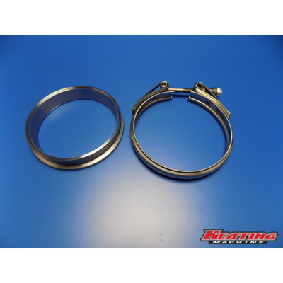 Keating Machine - HE351 Down Pipe Exhaust V-Band Flange & Clamp 4