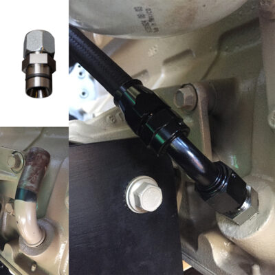 Power Driven Diesel - 10AN Block Oil Drain Fitting For 89-07 Dodge Cummins