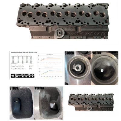 Power Driven Diesel - Stage 1 CNC Ported 6BT 5.9L 12 Valve Cylinder Head for 89-98 Cummins