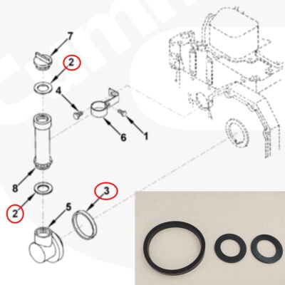 Front Cover Oil Filler Tube Seals x 3 – 6BT