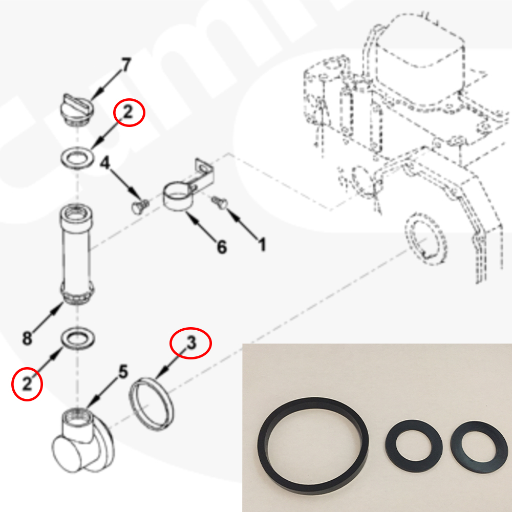 Front Cover Oil Filler Tube Seals x 3 – 6BT