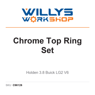 Chrome Top Ring Set - Holden 3.8 Buick LG2 V6