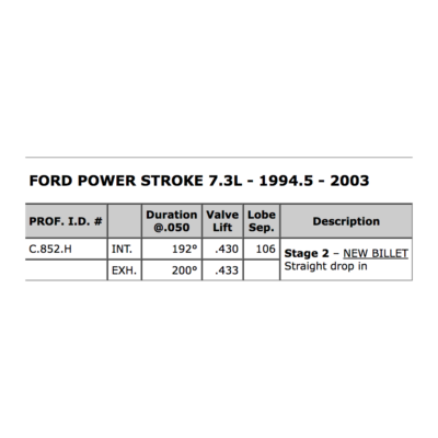 Colt Cams - Camshaft for 1994.5-2003 Ford 7.3L Powerstroke