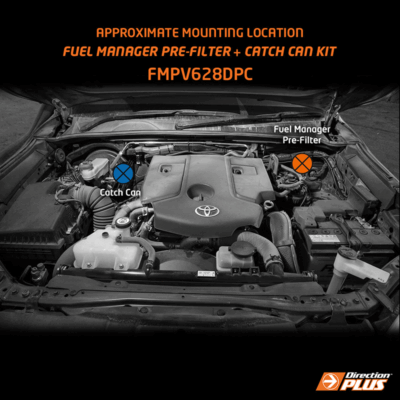 Fuel Manager Pre-Filter + Catch Can Kit HILUX / FORTUNER (FMPV628DPC)