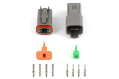 Plug and Pins Only – Matching Set of Deutsch DT-4 Connectors (DT06-4S + DT04-4P) – (13 Amp)