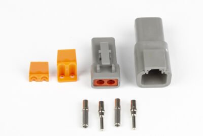 Plug and Pins Only – Matching Set of Deutsch DTP-2 Connectors (25 Amp)