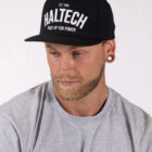 Haltech Snap Back Black with White Text