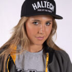 Haltech Snap Back Black with White Text