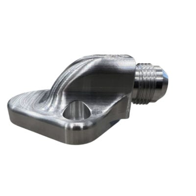 Kingspeed - Billet Fuel Pump Blockoff Plate W/ -10AN Male Fitting