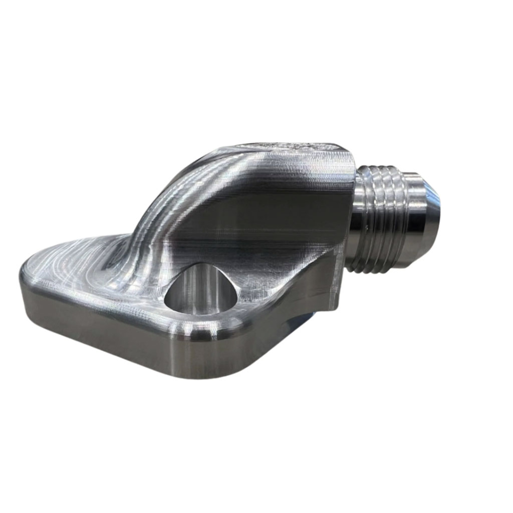 Kingspeed - Billet Fuel Pump Blockoff Plate W/ -10AN Male Fitting