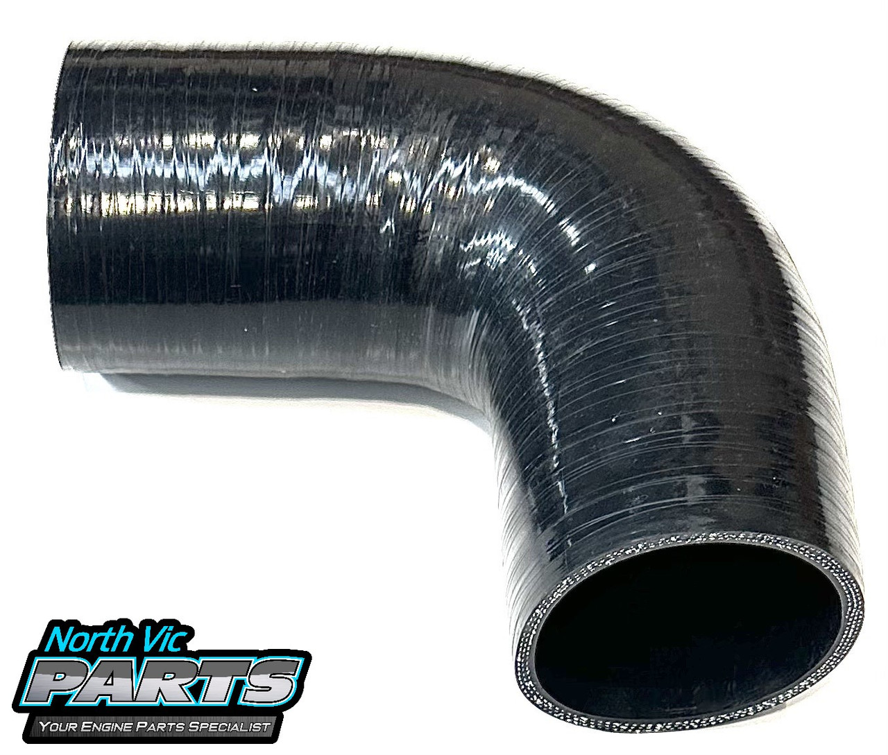 Silicone Hose - 89MM - 90Degree - 200MM Tails - Ends 3 Ply