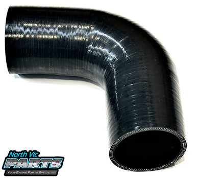 Silicone Hose - 89MM - 90Degree - 200MM Tails - Ends 3 Ply