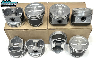 Enginetech Vortec Dish Top Piston Set - Chevrolet 350