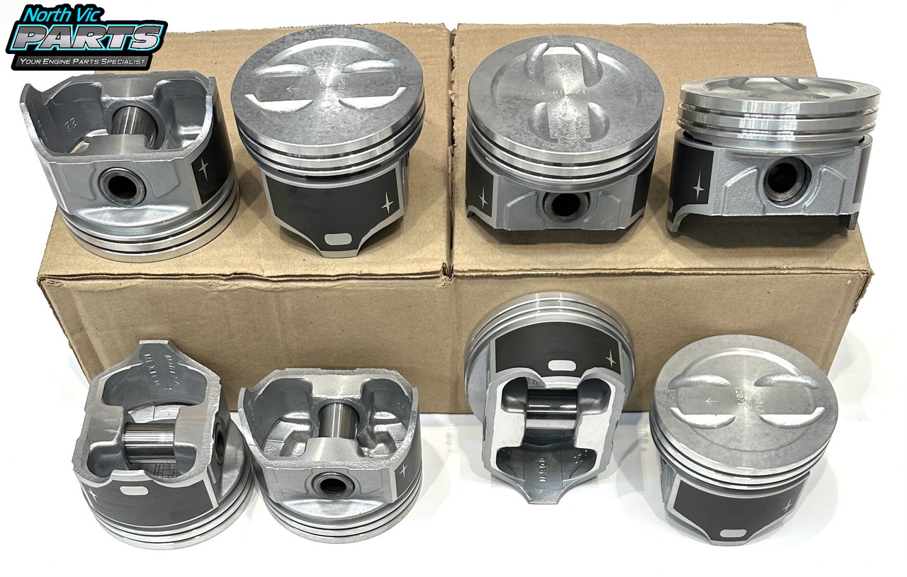 Enginetech Vortec Dish Top Piston Set - Chevrolet 350