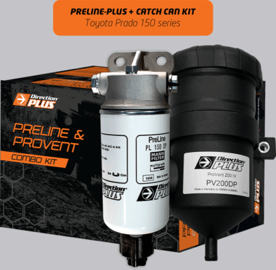 PreLine-Plus Pre-Filter + ProVent Catch Can Kit for TOYOTA PRADO 150 SERIES (PLPV620DPC)