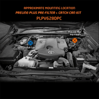PreLine-Plus Pre-Filter + ProVent Combo Kit HILUX N80 / FORTUNER (PLPV628DPC)