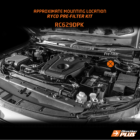 Ryco Pre-Filter Kit TRITON MQ/MR & Pajero Sport (RC629DPK) 3 rc629dpk mounting location