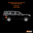 Ryco Pre-Filter Kit LAND CRUISER 300 SERIES (RC635DPK) 3 rc635dpk mounting location