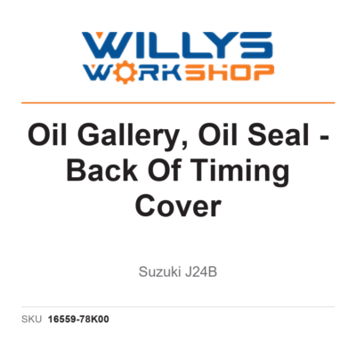 Genuine Oil Gallery, Oil Seal – Back Of Timing Cover - Suzuki J24B