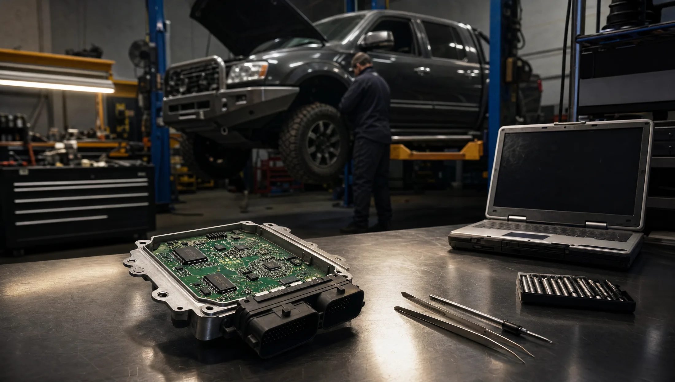 Diesel ECU and ECM repair and bench testing at Willys Workshop
