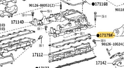 Genuine Left Hand Side Upper Inlet Manifold Gasket No.2 | Toyota 1VD-FTV