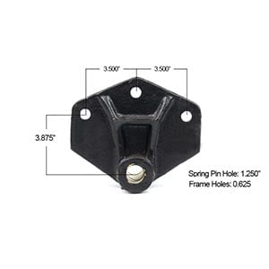 WCS Chassis Bracket for STERLING HN80 and LN80 - Originally with OEM Multileaf Front Springs.