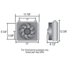 DERALE – Remote Trans Cooler – 18 Row Hi-Flow Racing Remote Fluid Cooler with Single Fan