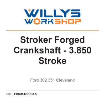 NVP Stroker Forged Crankshaft - 3.850 Stroke | Ford 302 351 Cleveland