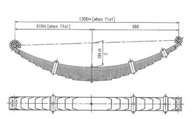 WCS Multileaf Spring (11 leaf) for Ford Louisville [Steer]
