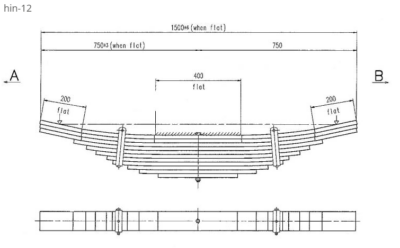 WCS Multileaf Spring for Hino FM1J Ranger 14/FM2632 (All Years) [Drive]