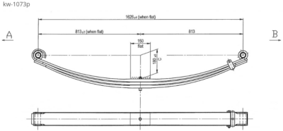 WCS Parabolic Leaf Spring for Kenworth K100 [6T Front Axle] [Steer]