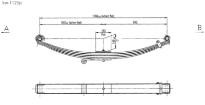 WCS Parabolic Leaf Spring for Kenworth [Steer] (KW 1125P)