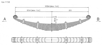WCS Multileaf Spring for Kenworth K100 [6T Front Axle] [Steer] (KW 1158)