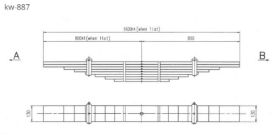 WCS Multileaf Spring for Kenworth [Single Point-Big Six Drive] [Drive]