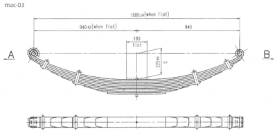 WCS Multileaf Spring for Mack R600/Valueliner (All Years) [Steer] (MAC 03)