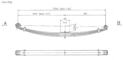WCS Parabolic Leaf Spring for Mack CHR-Parabolic (All Years) [Steer]